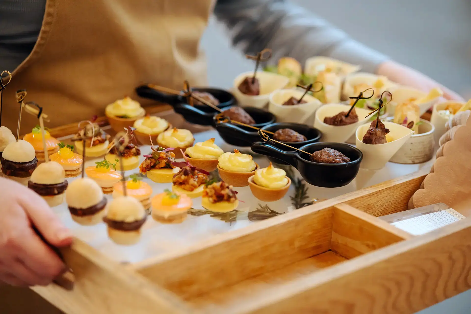 blackwell grange serving canapes
